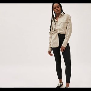 Everlane skinny high rise ankle jeans sz 27 black